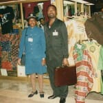 Posing with sharp security guard in Harare