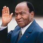 The late president of Cote d'Ivoire, Felix Houphouet-Boigny