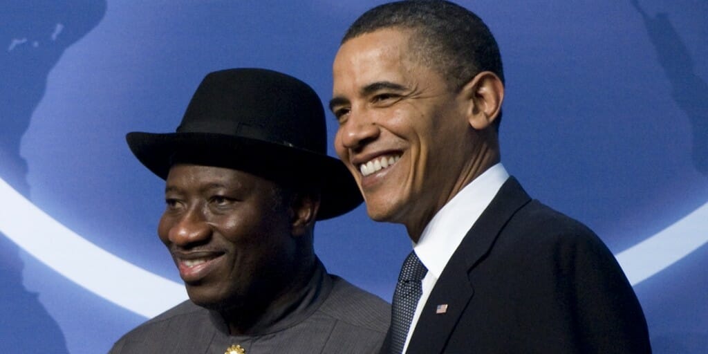 President Obama and his Nigerian counterpart Goodluck Jonathan. 