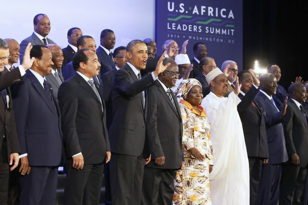 Family picture of the 2014 U.S.-Africa Leaders’ Summit convened by then-President Barack Obama. Image by White House official photographer Souza