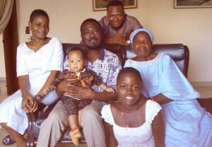 Great-grand-son Jean-Israel, 5, playing in his parents' yard in Abidjan, Côte d'Ivoire.