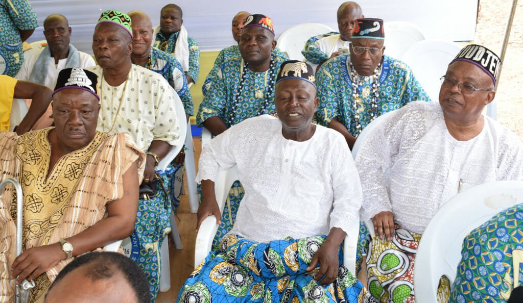 Unidentified royalties, except last two in the front row: From left to right: Dah Dessou and Dah Goudjèman