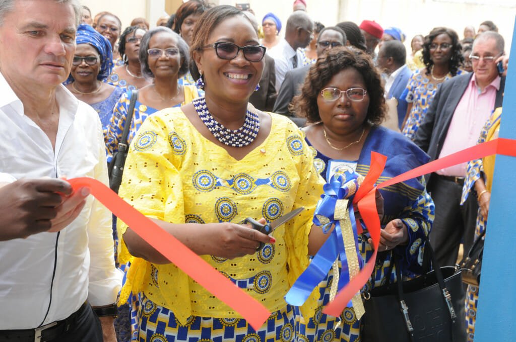 From left to right: Michel Jestin, president of the Association MJ Pour l'Enfance; Ayivi Domingo Perpetue, president of the Committee to Fight Obstetric Fistula; Rufine Agossou, Past President of the Committee to Fight Obstetric Fistula.