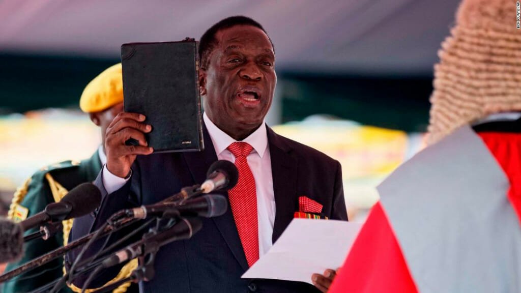 Emmerson Mnangagwa sworn-in as the new president of Zimbabwe