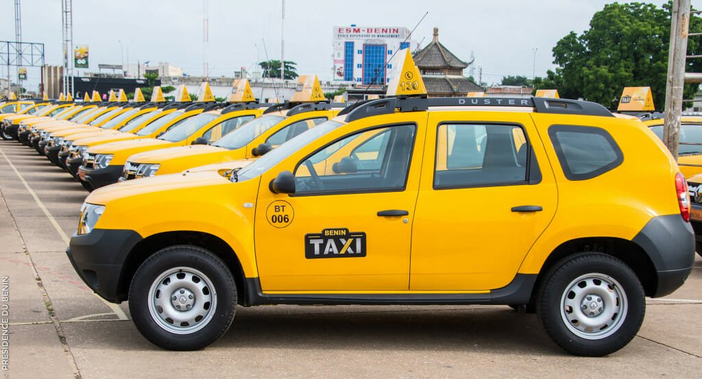 A portion of Benin Taxi fleet