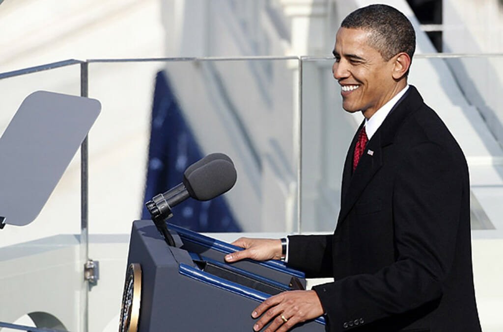 Obama delivers victory speech on Nov 4, 2008
