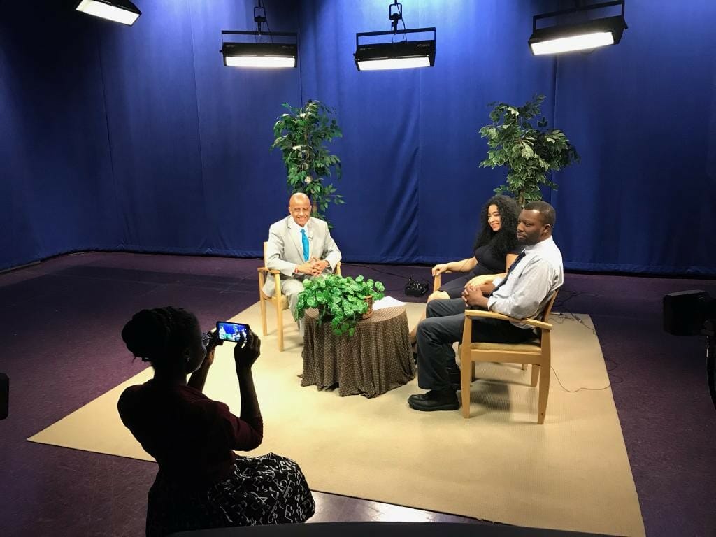 Discussing entrepreneurship endeavors for microbusinesses in Rhode Island with Urban Ventures, a nonprofit organization/incubator in Rhode Island, during a local television program, PEG RI, The Jimi Vincent Show.