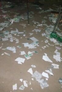 Destroyed voting materials