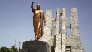 A statue of Kwame Nkrumah, Ghana's first President