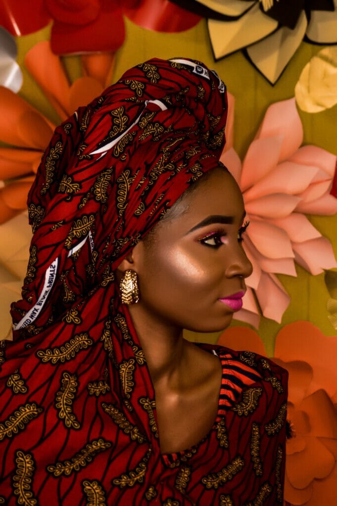 Cooper earrings at the Gambia Women's Chamber Of Commerce