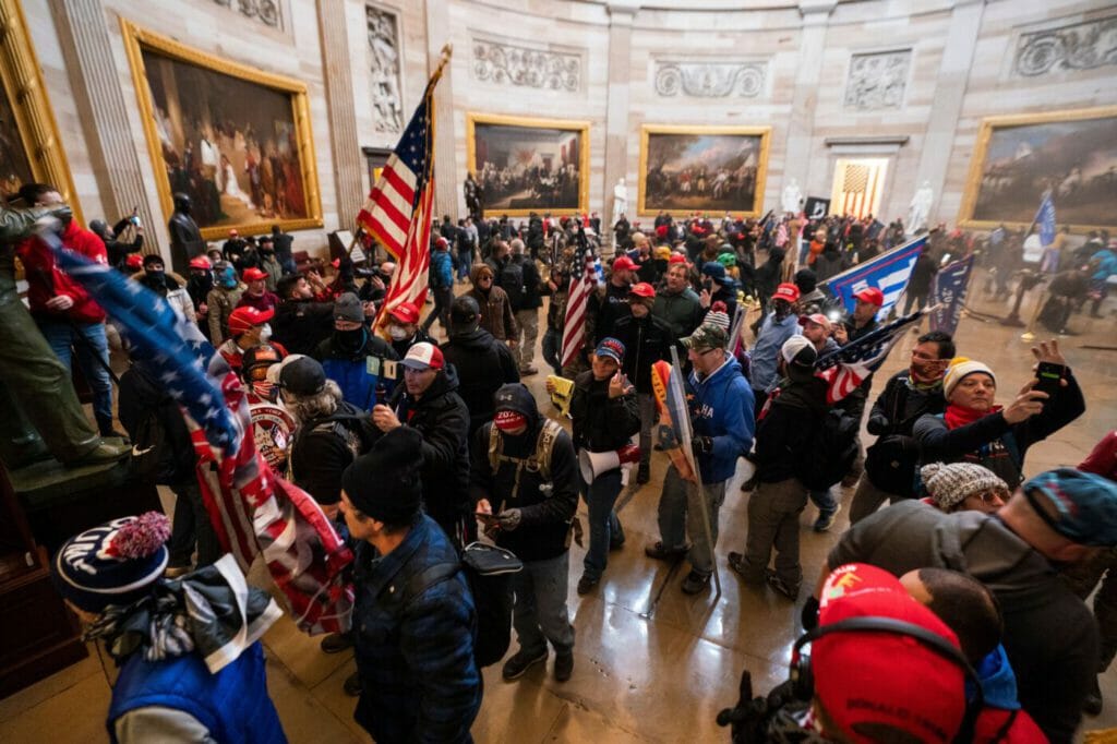 The mob on the floor of the Capitol