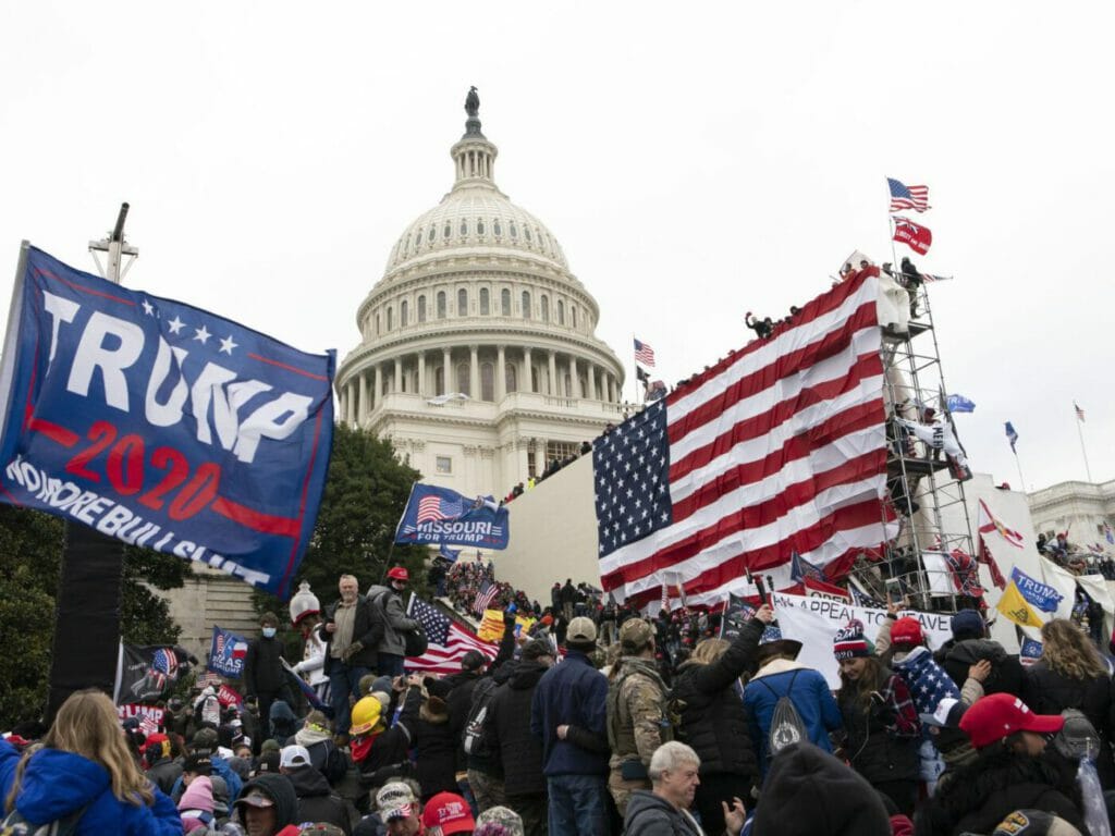 Trump-incited mob attack the Cpital in a coup attempt on January 6, 2021