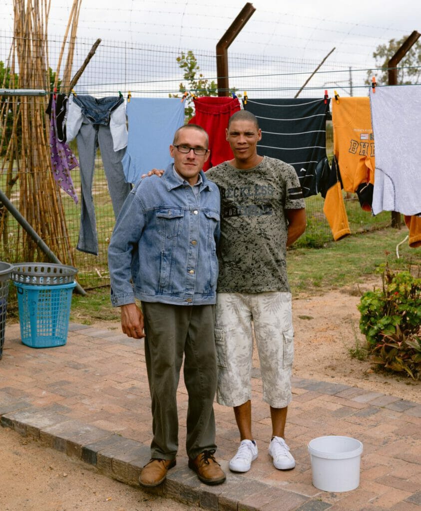 Dirk Visser and Zachery Coetzee completed their daily chore at El Roi House in Cape Town, South-Africa, on 24 May 2022
