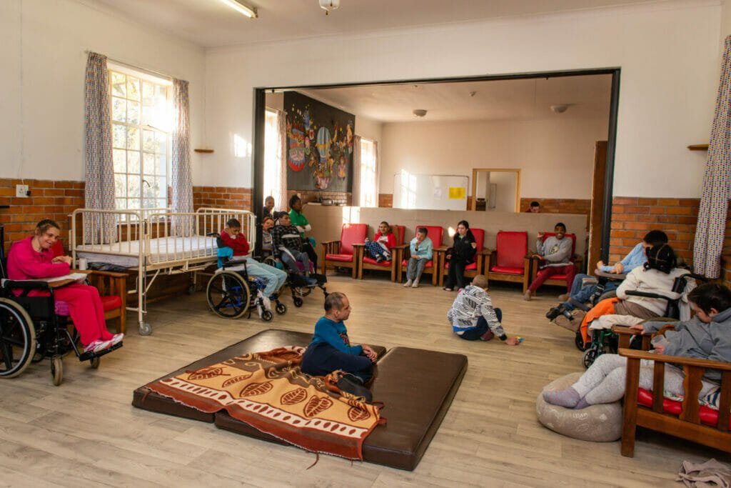 Residents at Hensie Vroom House at Cape Town, South Africa, September 2021.