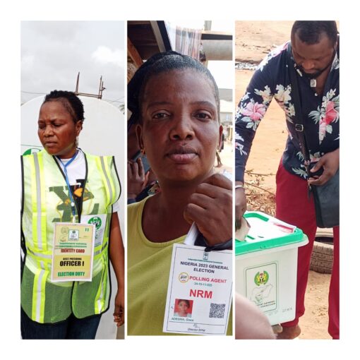 Activity at a polling station in Lago as Nigerians elect a new president