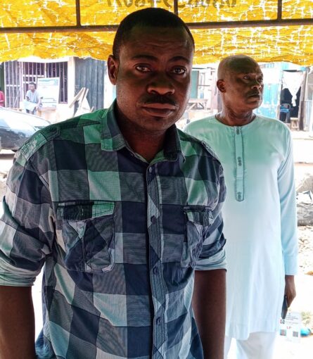 Innocent Aggrey, an aggrieved voter at polling station 003 in Ifako Ijiaye, Lagos