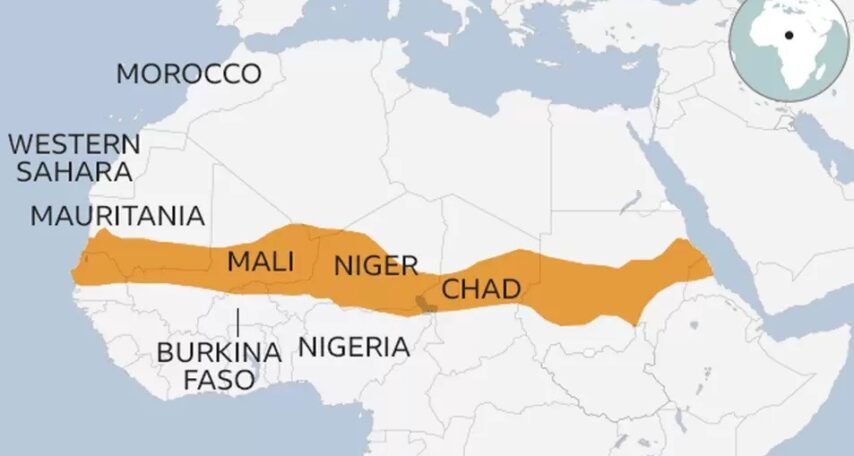 The Sahel region of Africa