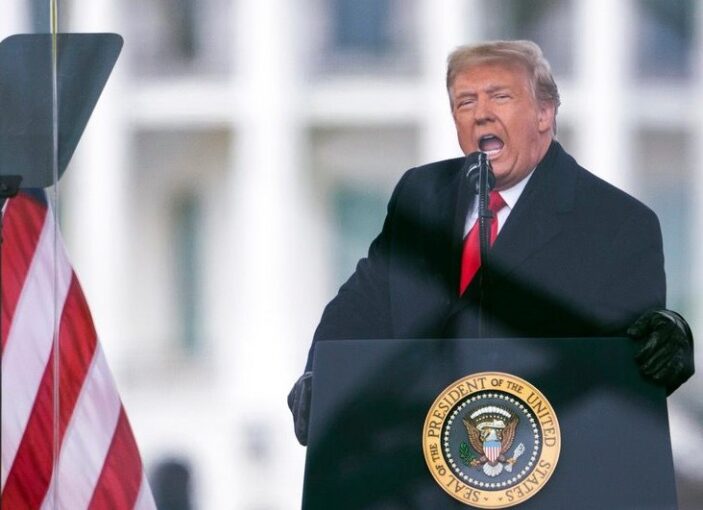 Donald Trump urges his followers to disrupt the certification of Biden's election. January 6, 2021