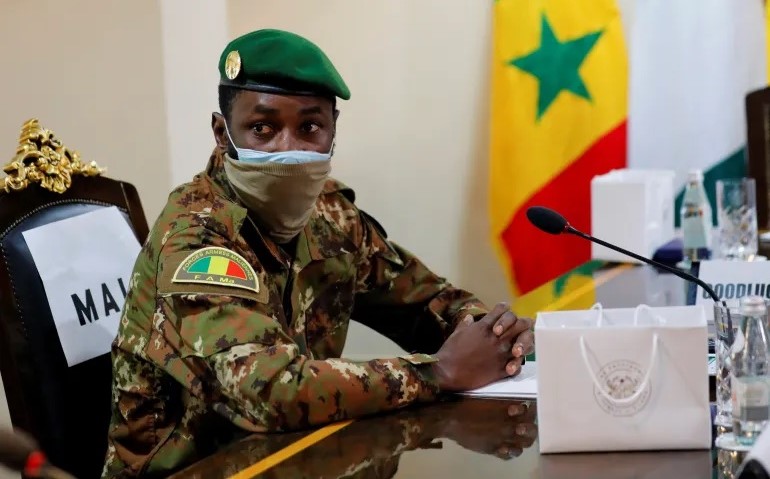 Colonel Assimi Goita soon after emerging as the head of Mali’s transitional government