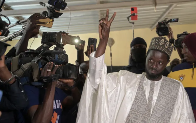 Senegal’s opposition candidate Bassirou Diomaye Faye wins the presidential election. Image by Assane Diop for The African