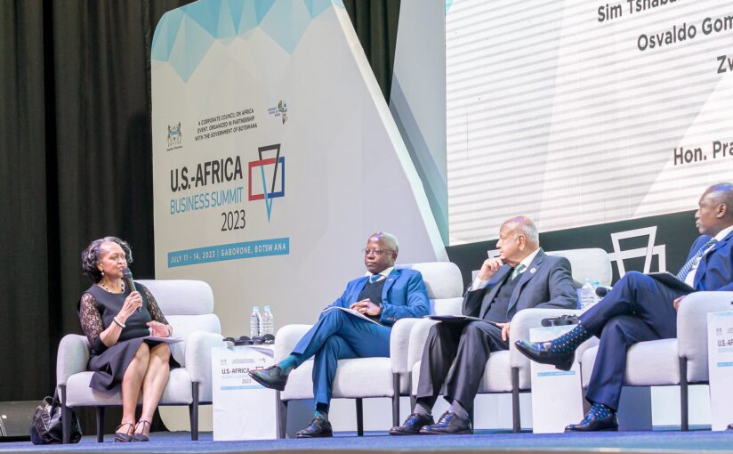 CCA’s President and CEO Floizelle Liser addresses the plenary session of the U.S.-Africa Business Summit held in 2023