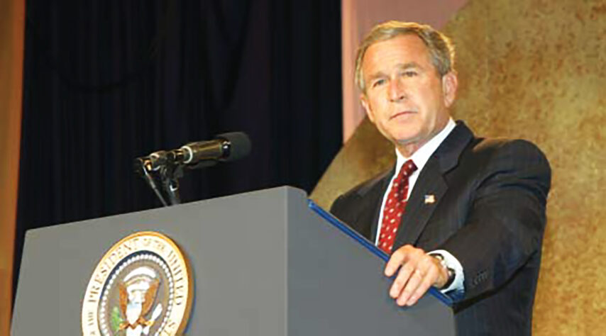President George W.H. Bush addresses the 2003 Summit held in Washington, DC