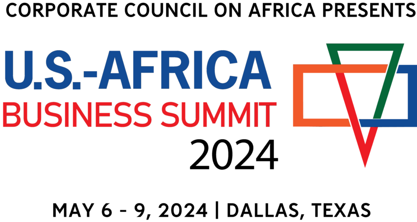 The logo of the 2024 U.S.-Africa Business Summit to be held in Dallas, Texas