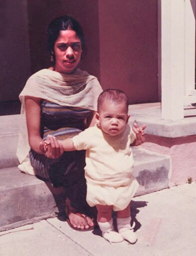 Kamala as an infant