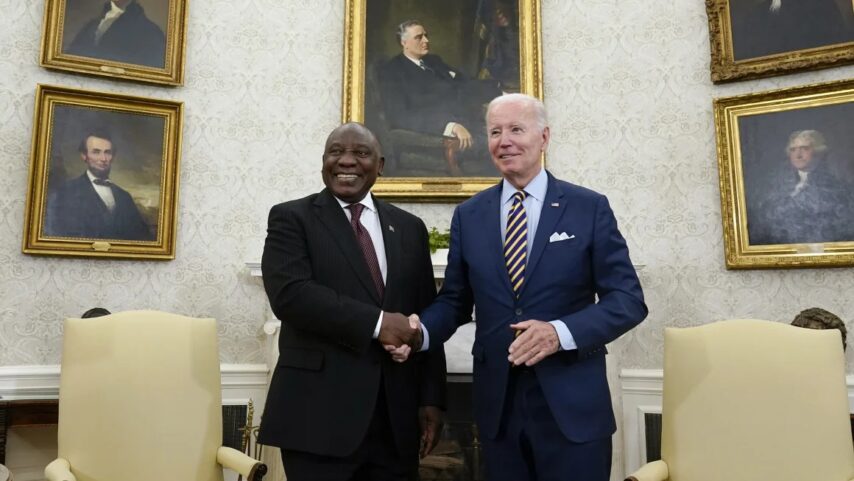 President Biden hosts South Africa's President Cryril Ramaphosa at the White House