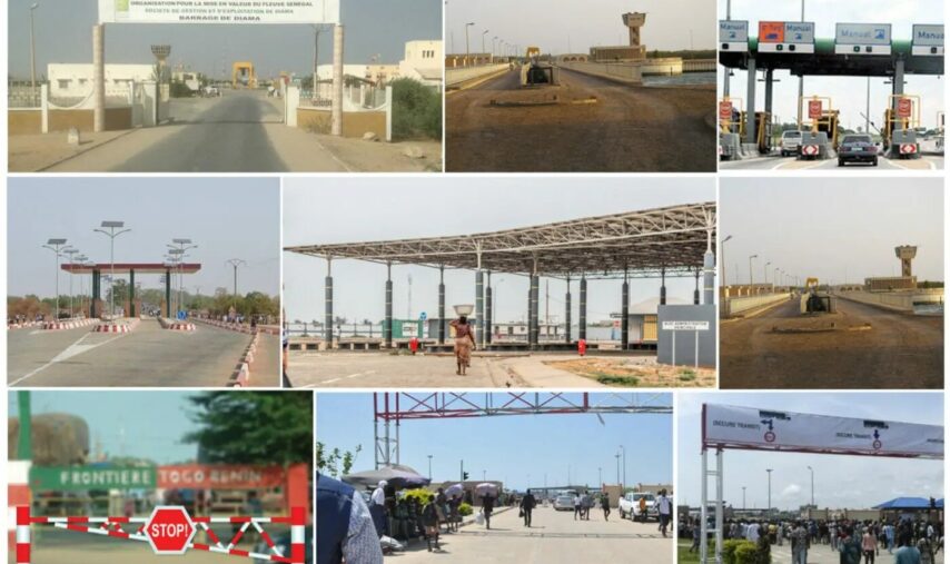 A collage of images of a few African borders, Credit Thiani Lodonou Capo-chichi