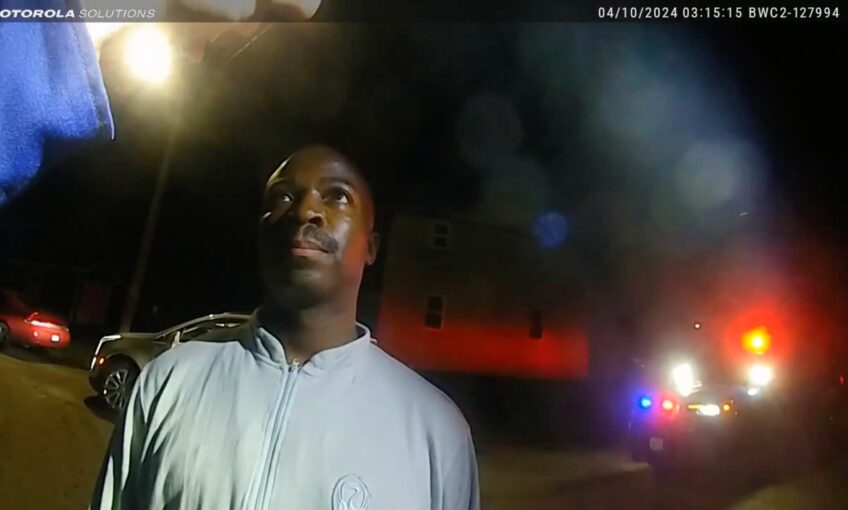 Dakarai Larriett sropped and later harrassed by Michigan State police on April 10, 2024. Image courtesy Larriett's campaign.