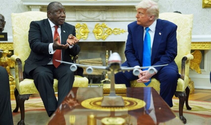 President Trump hosts South Africa's President Ramaphosa at the White House on Wednesday.