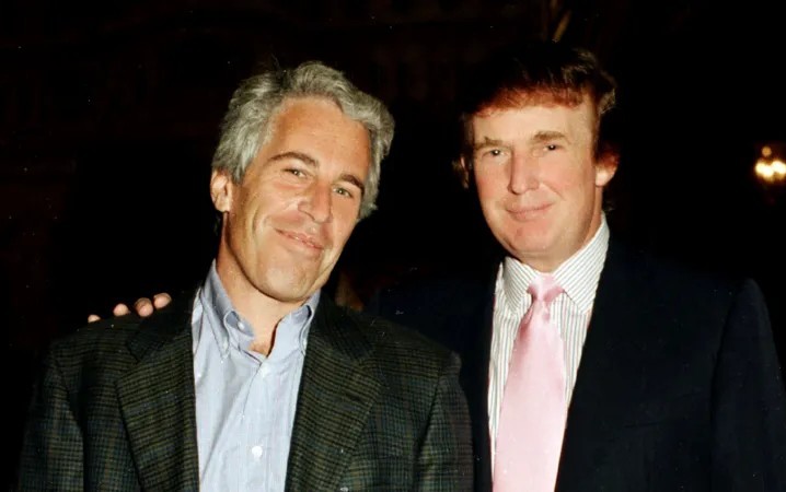 Donald Trump with his onetime friend Jeffrey Epstein