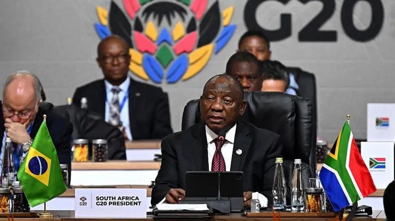 President Ramaphosa presides over the G20 summit in Johannesburg. Image courtesy@BBC.com