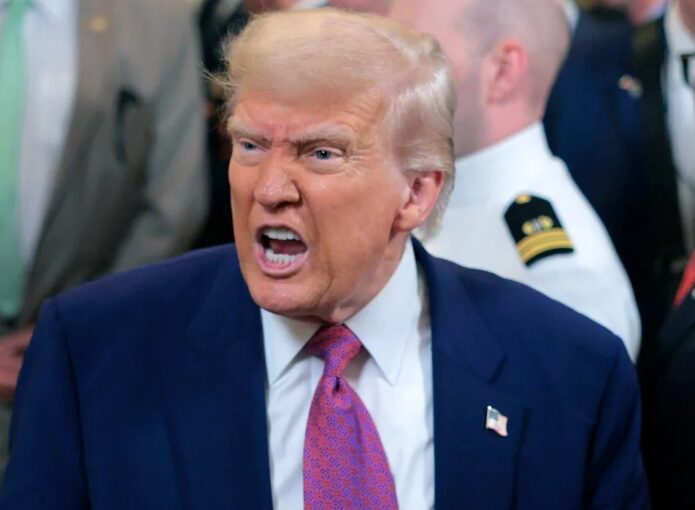 A furious Trump lashing out at Europeans