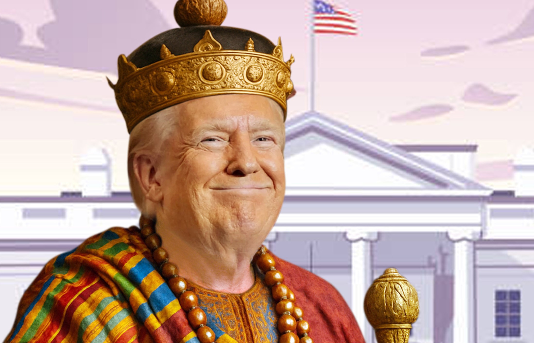 A meme of Trump by The African Magazine's designer Thiani Lodonou Capo-chichi.