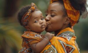 African mother and child
