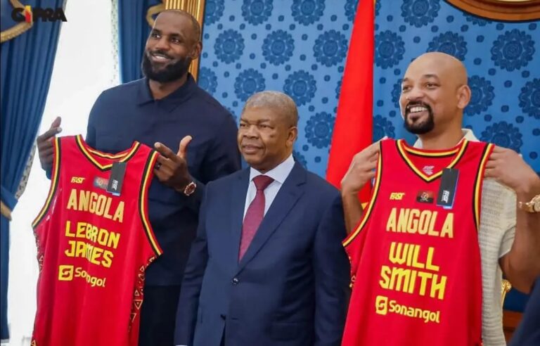 Angolan president hosts LeBron James and Will Smith